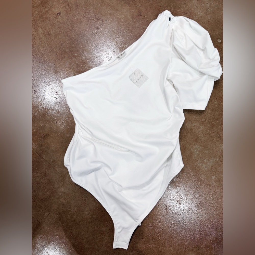 White One-Shoulder Bodysuit